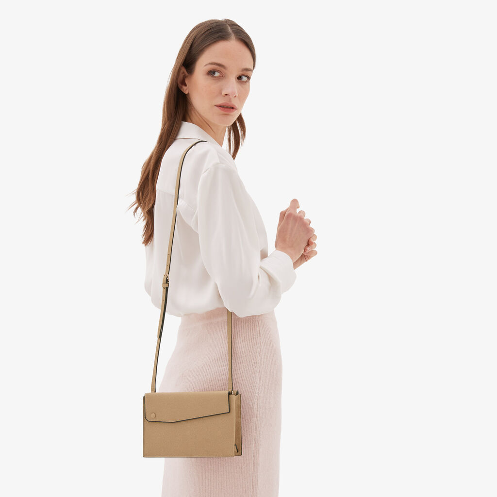 Valextra Borsetta a tracolla piccola in Pelle Beige | Valextra Pocket Black Friday