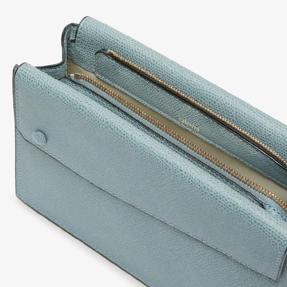 Valextra Borsetta piccola Mini in Pelle Blu | Valextra Pocket Offerta natalizia