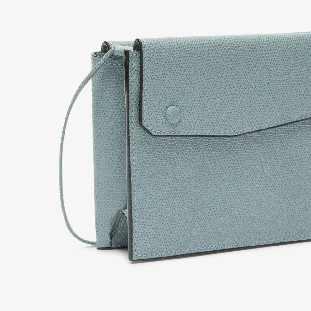 Valextra Borsetta piccola Mini in Pelle Blu | Valextra Pocket Offerta natalizia