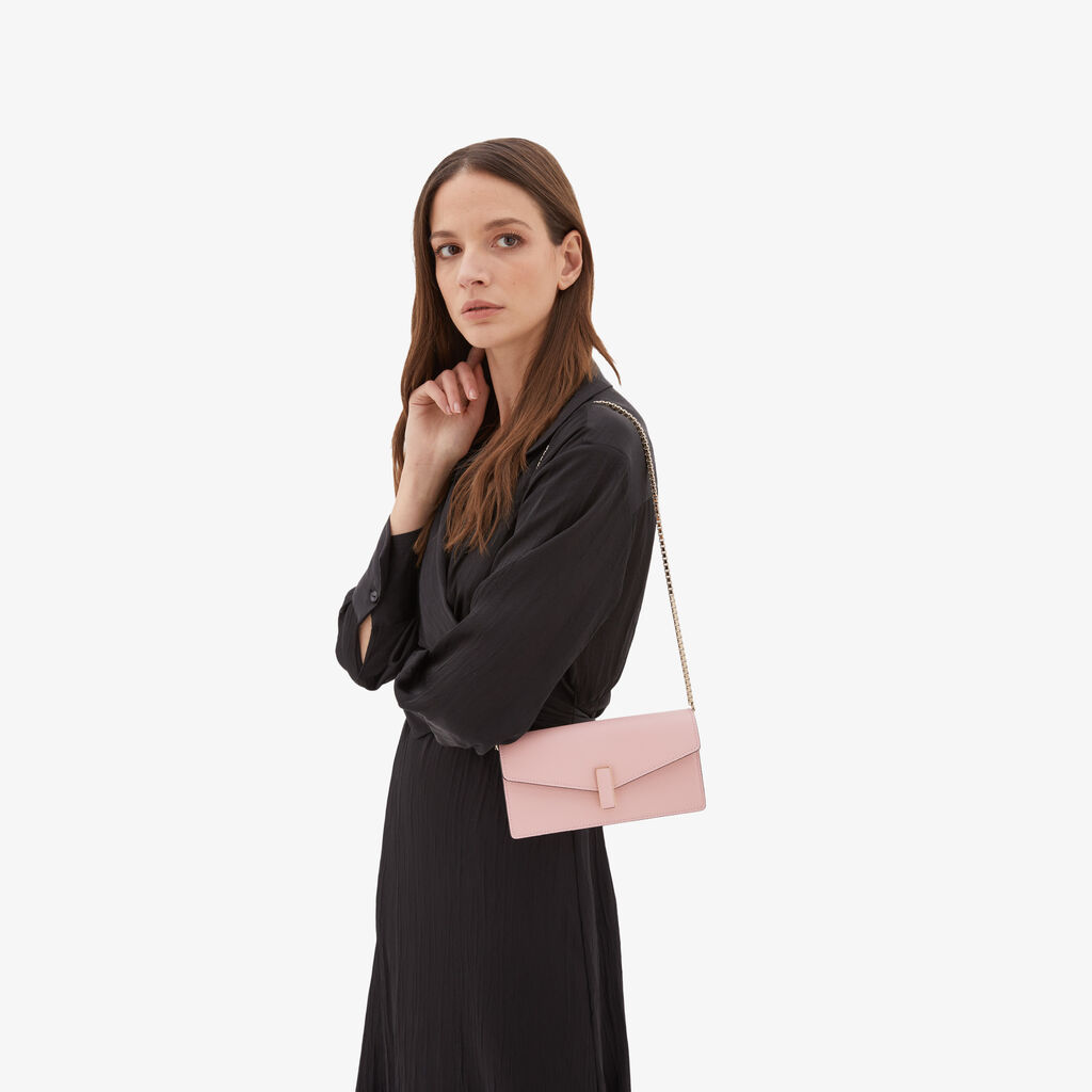 Valextra Borsetta clutch compatta in Pelle Rosa | Valextra Iside Smaltimento dello stoccaggio