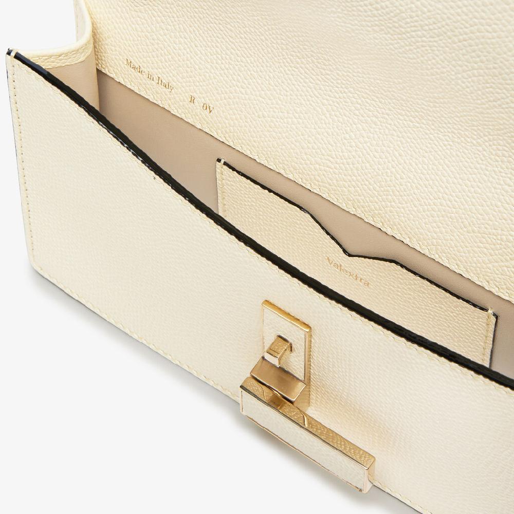 Valextra Pochette in Pelle Bianca con tracolla | Valextra Iside Vendita calda