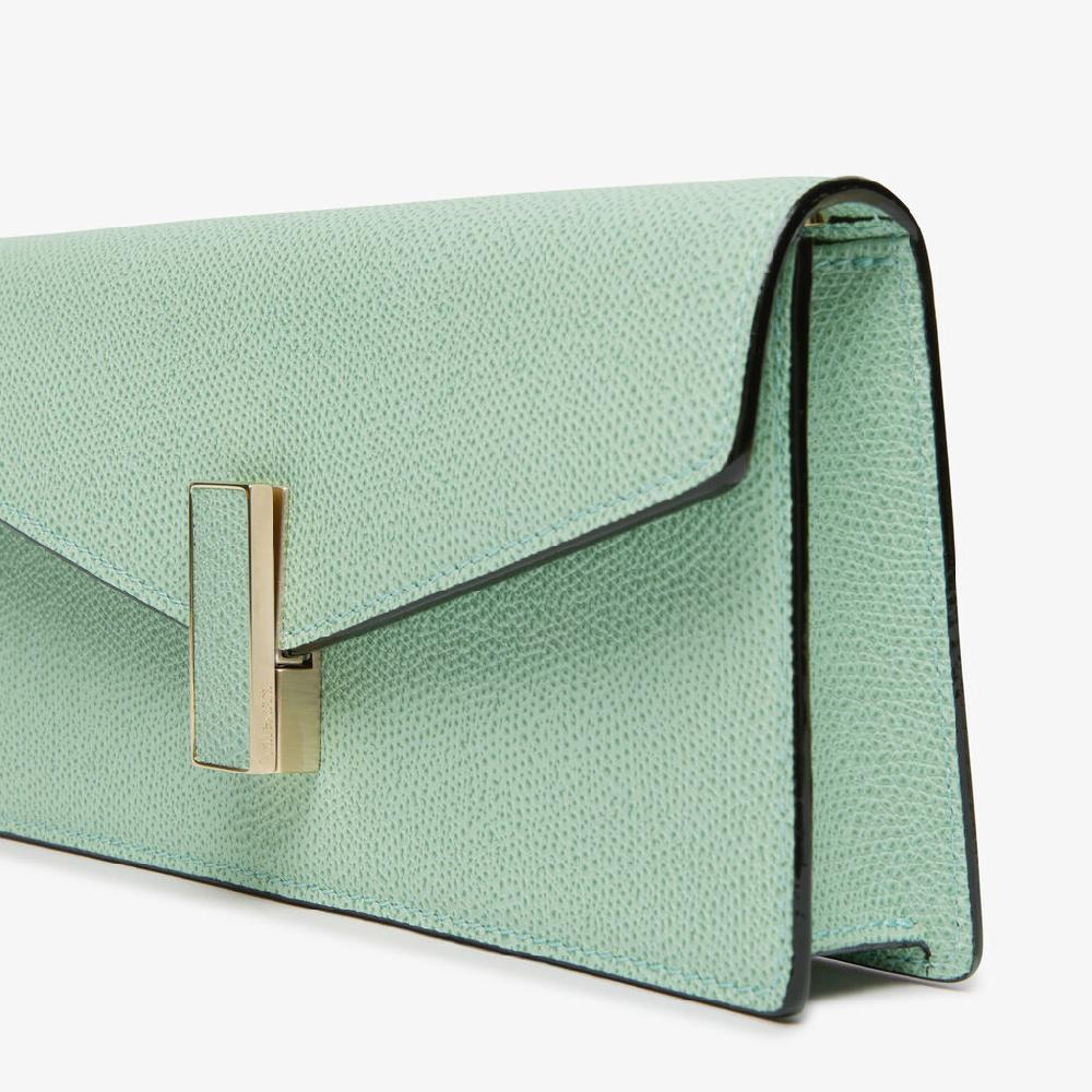 Valextra Borsetta clutch in Pelle con tracolla dorata | Valextra Iside Offerta migliore