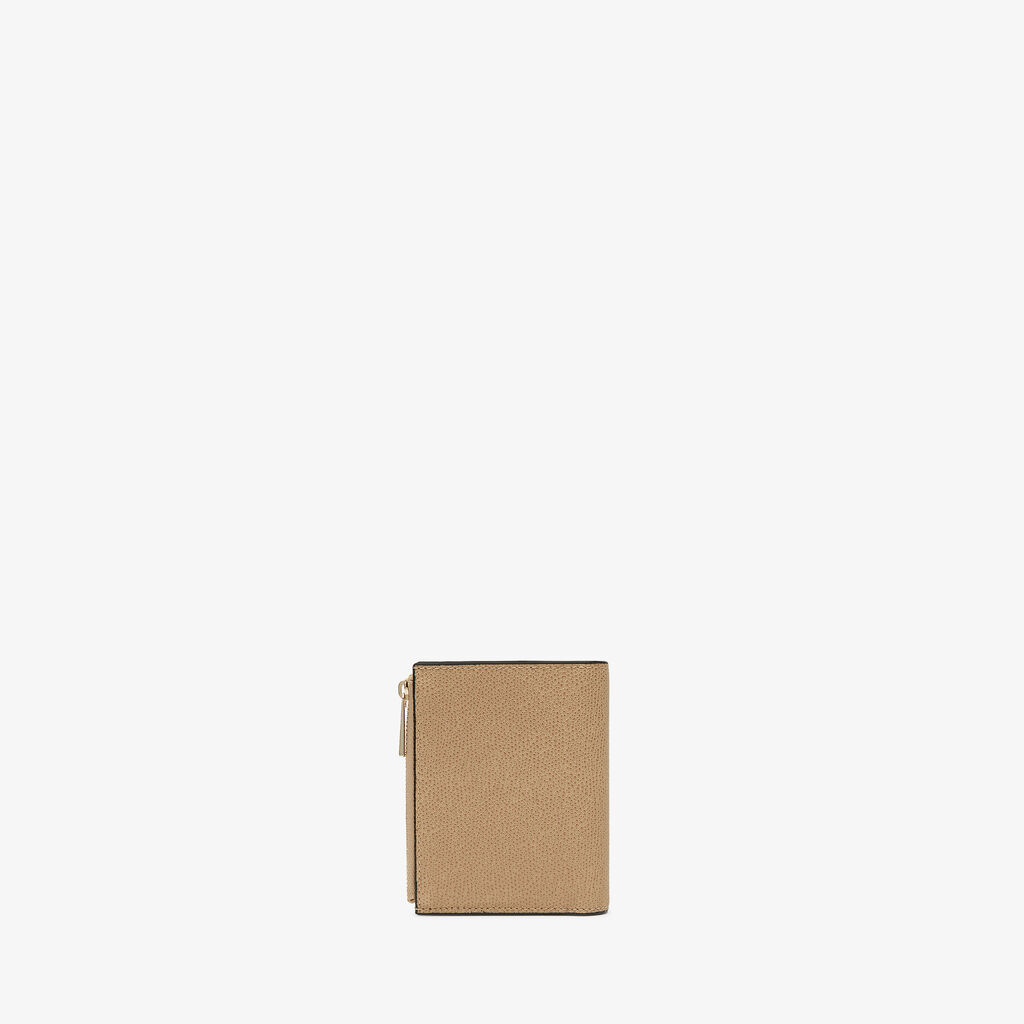 Valextra Portafoglio bifold con bottone di Lusso in Pelle Beige | Valextra Bestseller