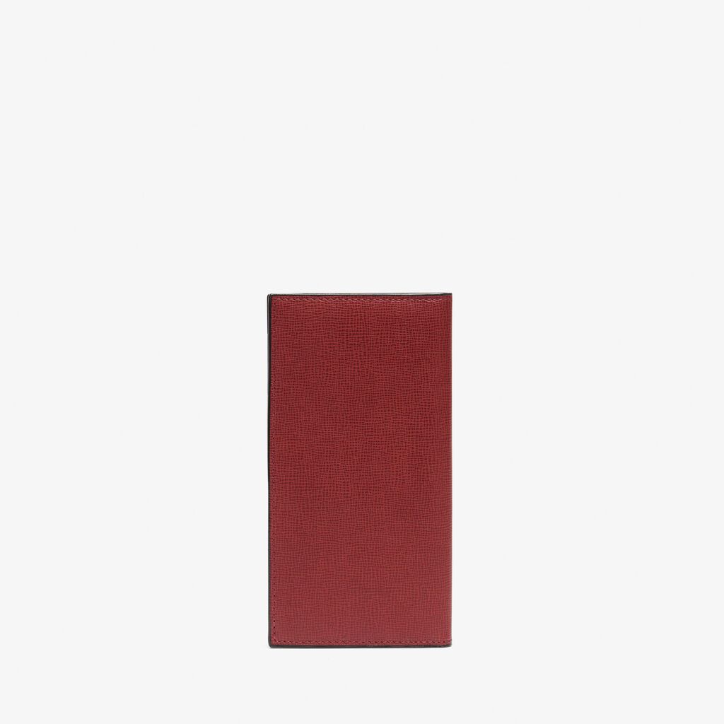 Valextra Portafoglio verticale Bifold in Pelle Bordeaux | Valextra Offerte giornaliere