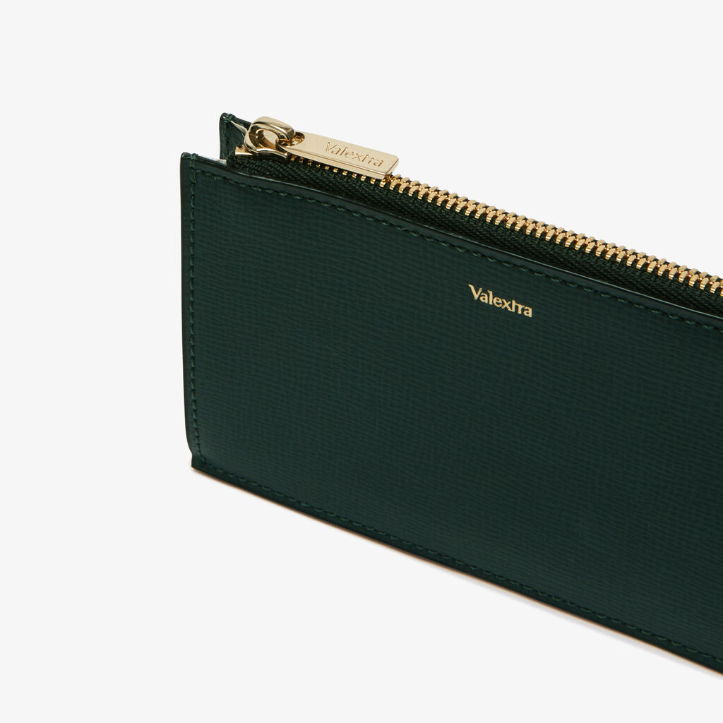 Valextra Portamonete da Donna in Pelle Verde di Lusso | Valextra Prezzo basso