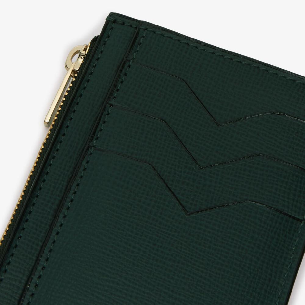 Valextra Portamonete da Donna in Pelle Verde di Lusso | Valextra Prezzo basso