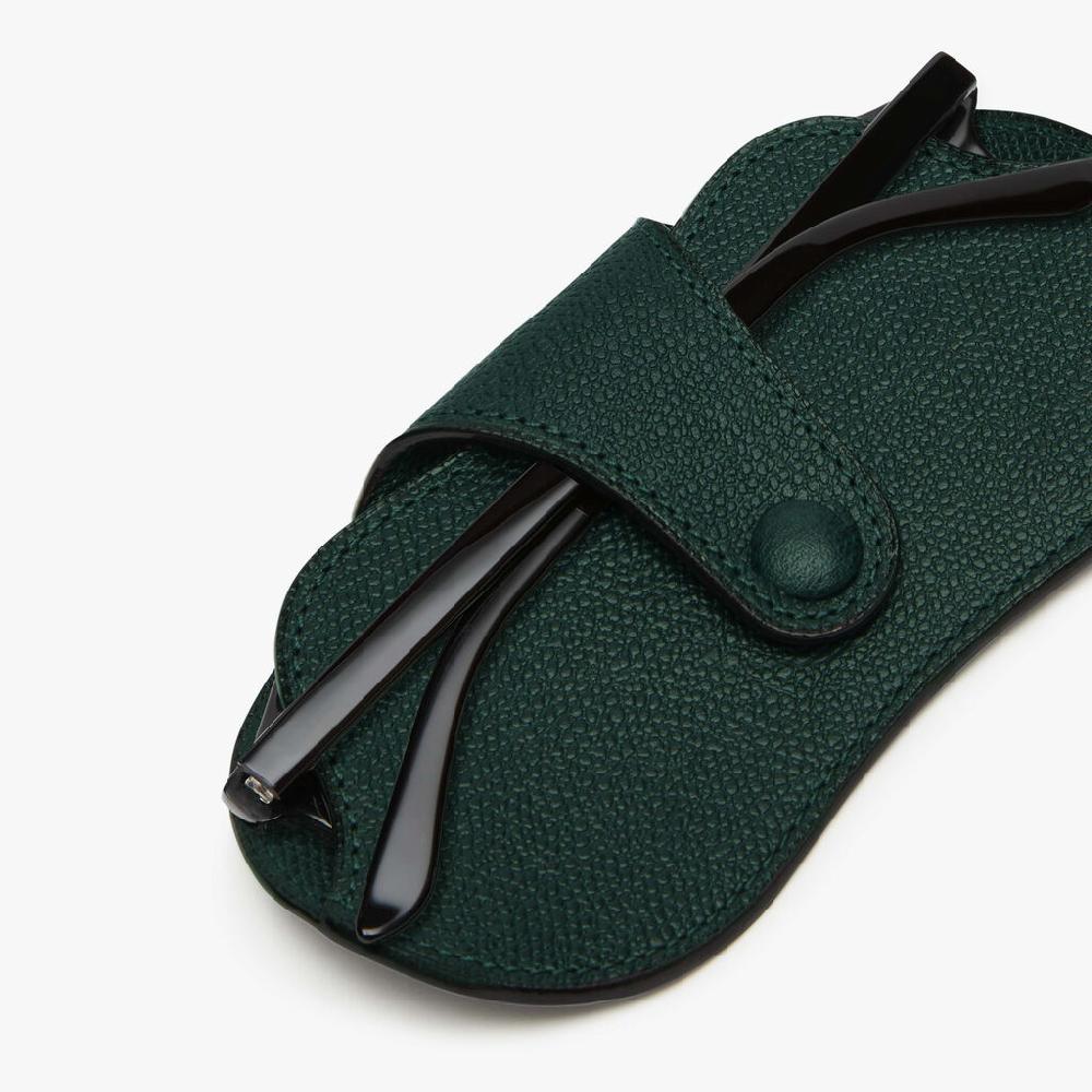 Valextra Custodia occhiali in Pelle Verde | Valextra Super Saving Price