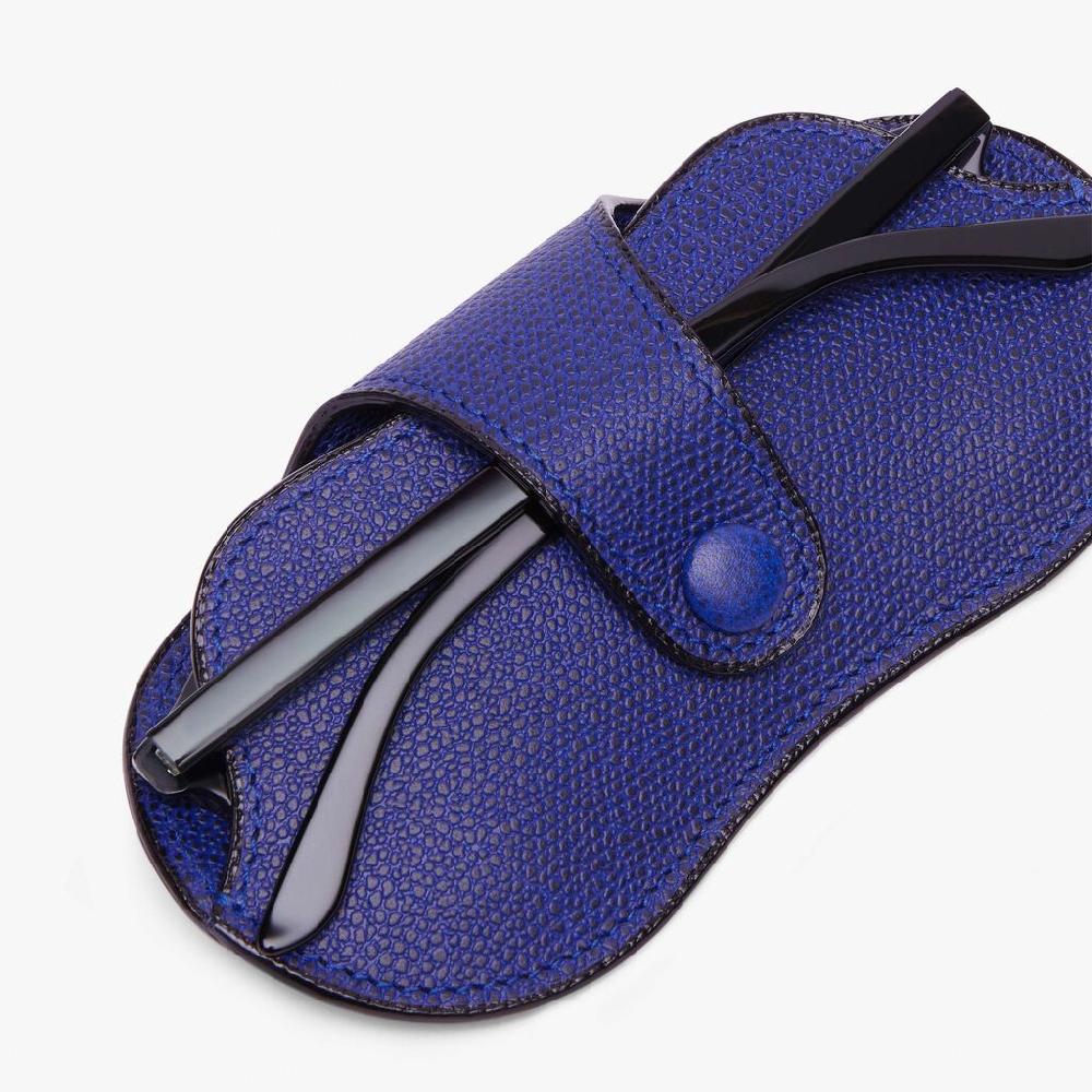 Valextra Custodia occhiali morbida in Pelle Blu | Valextra Offerta settimanale