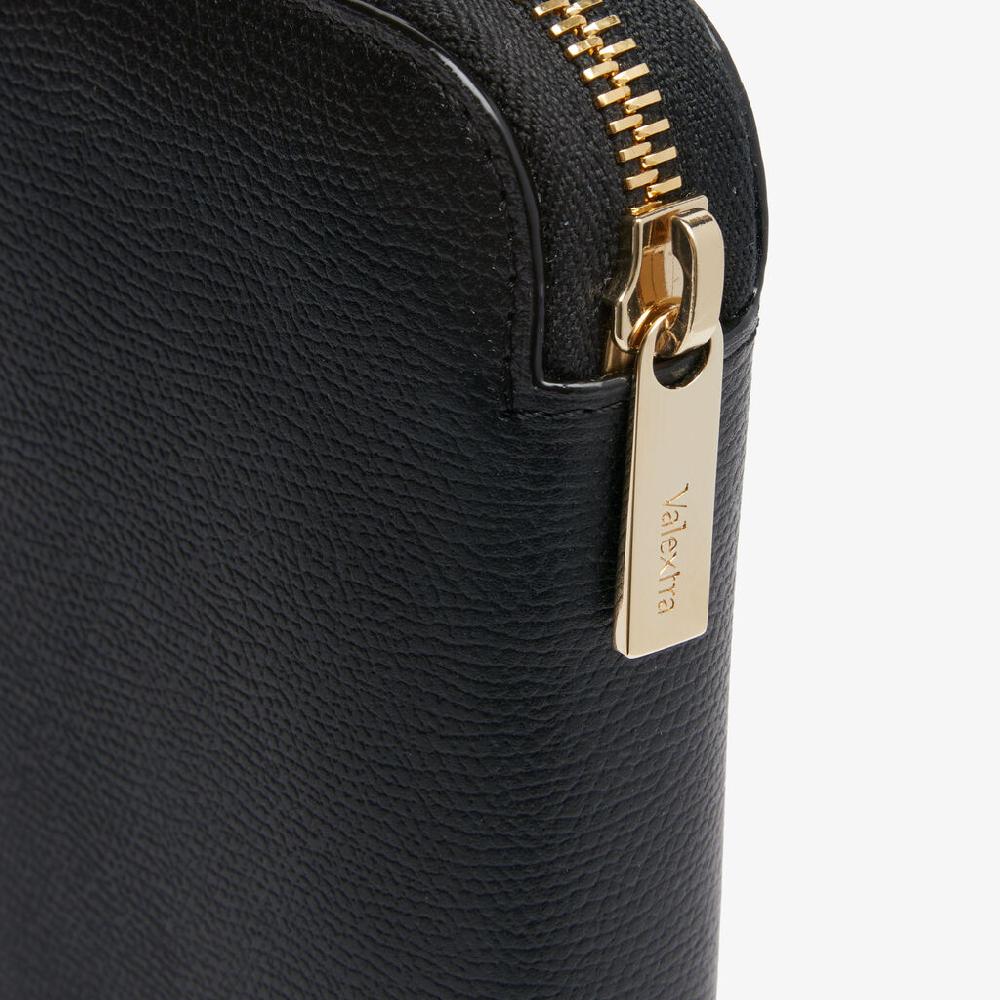 Valextra Portafoglio da Donna di Lusso in Pelle Nera | Valextra Zip Around Rilascio limitato