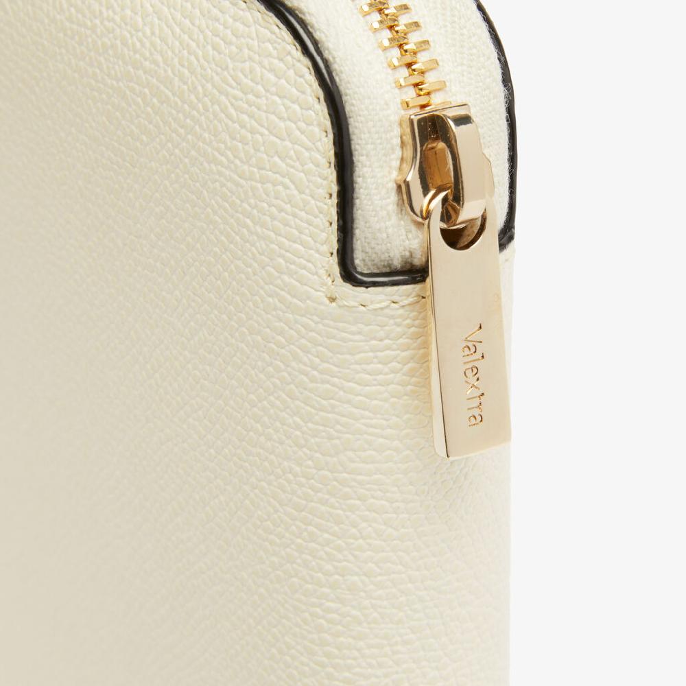 Valextra Portafoglio da Donna di Lusso in Pelle Bianca | Valextra Zip Around Latest stili