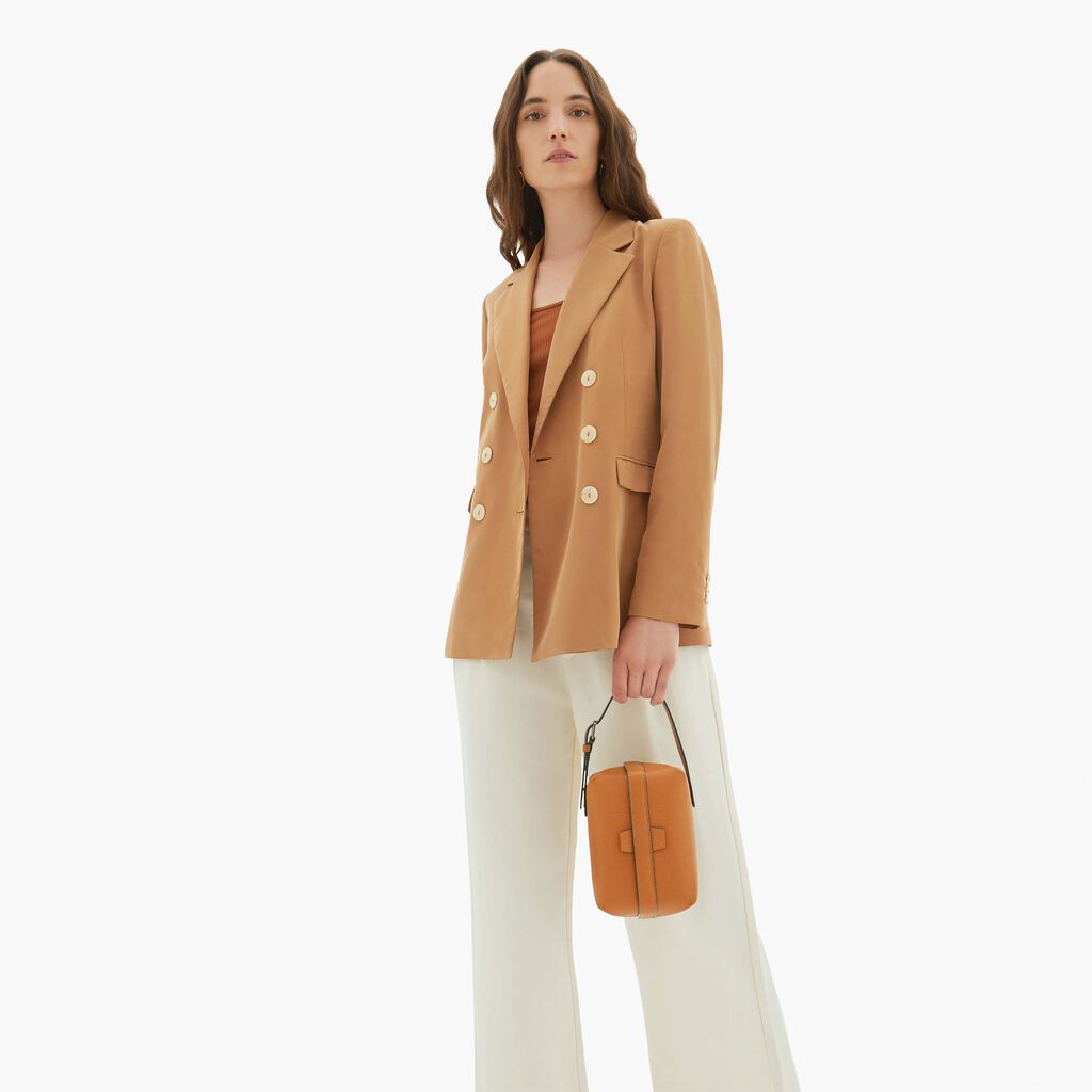 Valextra Borsa a mano Mini in Pelle Marrone | Valextra Tric Trac Promozione temporanea