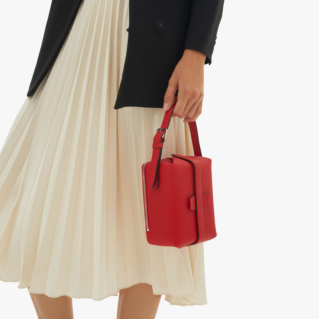 Valextra Borsa a tracolla piccola in Pelle Rossa | Valextra Tric Trac Fino al 50% di sconto