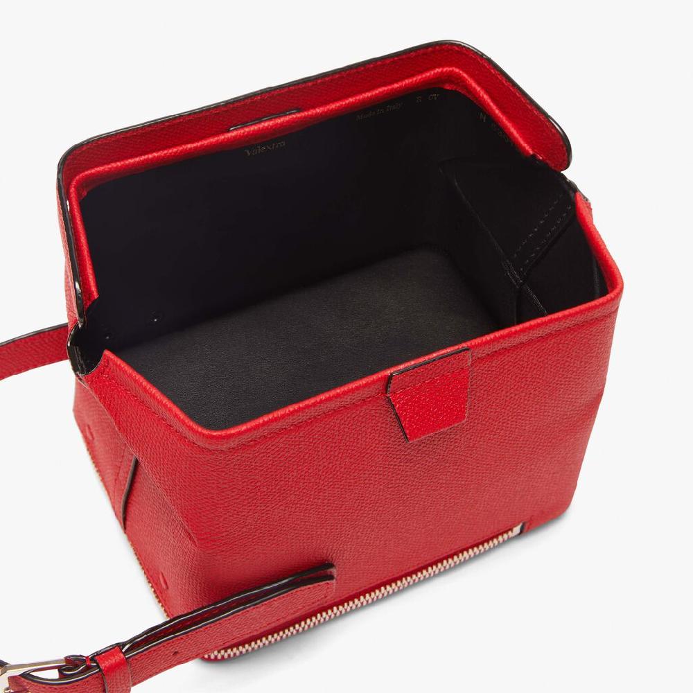 Valextra Borsa a tracolla piccola in Pelle Rossa | Valextra Tric Trac Fino al 50% di sconto