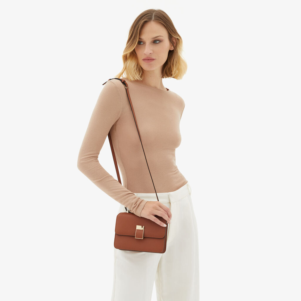 Valextra Borsa a tracolla da Donna in Pelle Marrone di Lusso | Valextra Fino al 55% di sconto