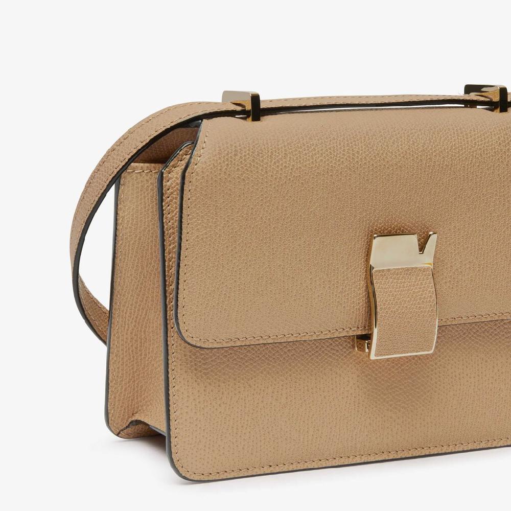 Valextra Borsetta a tracolla Mini da Donna in Pelle Beige | Valextra Discount Store per i nuovi prodotti