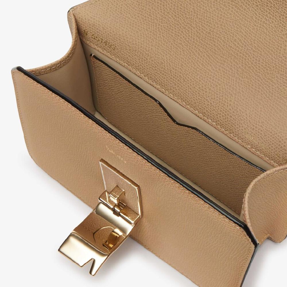 Valextra Borsetta a tracolla Mini da Donna in Pelle Beige | Valextra Discount Store per i nuovi prodotti