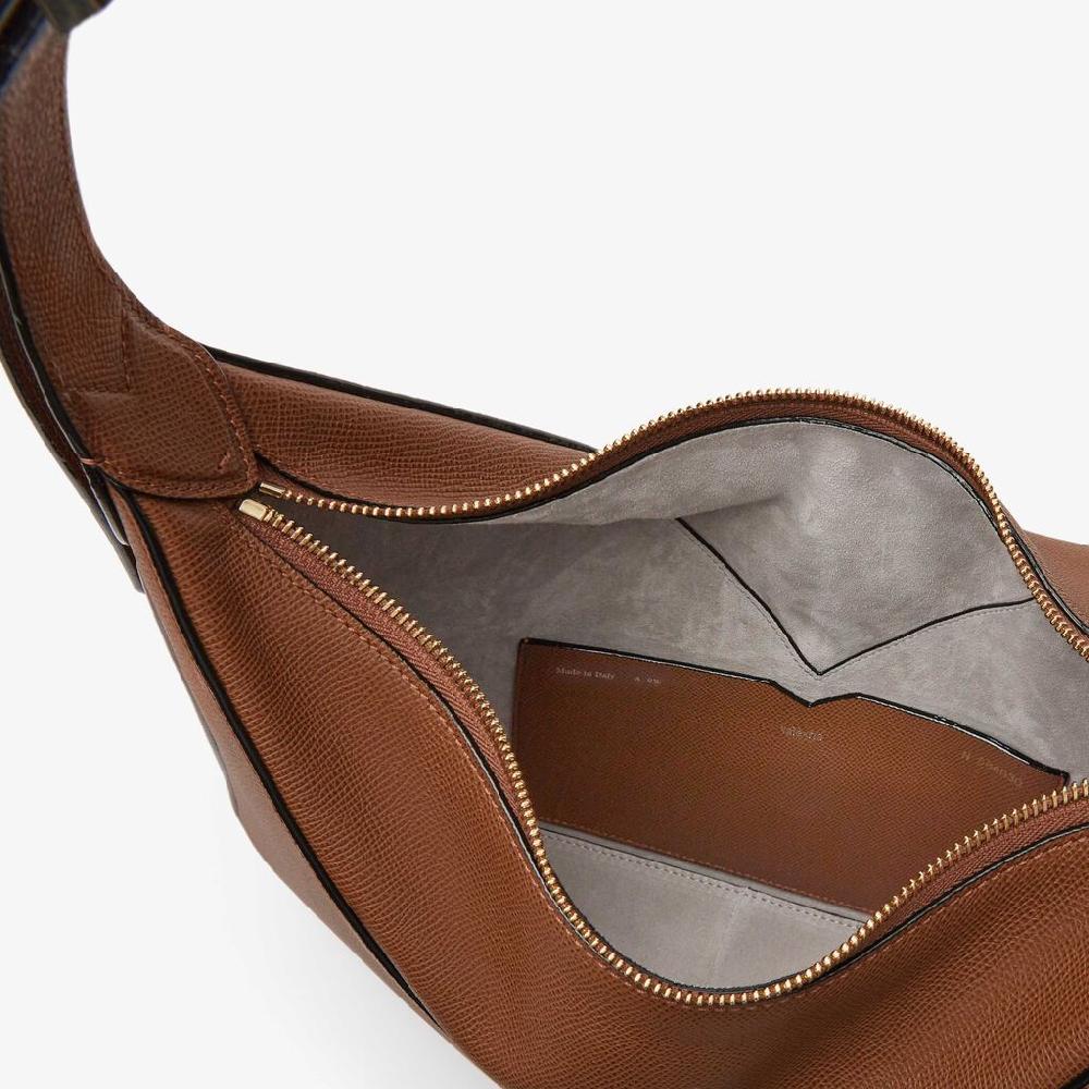 Valextra Borsa hobo da Donna di Lusso in pelle Marrone | Valextra Vivi Solo un giorno rimasto