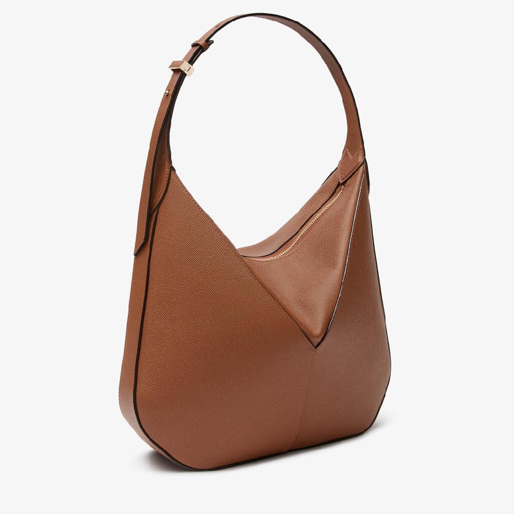 Valextra Borsa hobo da Donna di Lusso in pelle Marrone | Valextra Vivi Solo un giorno rimasto