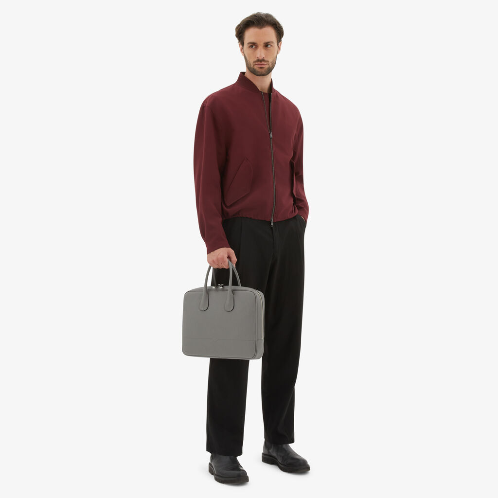 Valextra Cartella da ufficio da Uomo in Pelle Grigia | Valextra My Logo Black Friday Prezzi