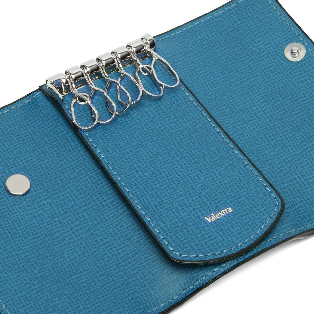 Valextra Portachiavi in Pelle Blu Cobalto | Valextra Negozi Online