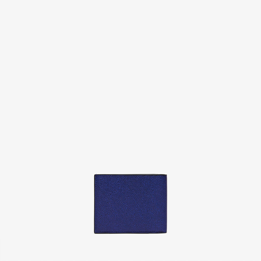 Valextra Portafoglio Bifold in Pelle Blu con portamonete | Valextra Acquista Ora