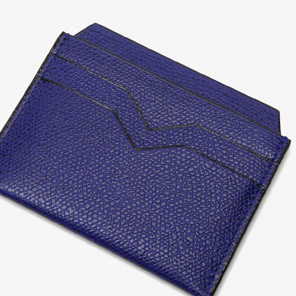 Valextra Portatessere e carte di credito in Pelle Blu | Valextra Fino Al -60%