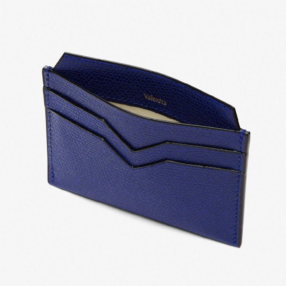 Valextra Portatessere e carte di credito in Pelle Blu | Valextra Fino Al -60%