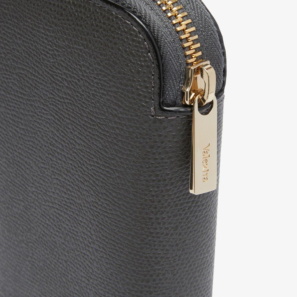 Valextra Portafoglio da Donna di Lusso in Pelle Grigia | Valextra Zip Around Prezzo Ridotto