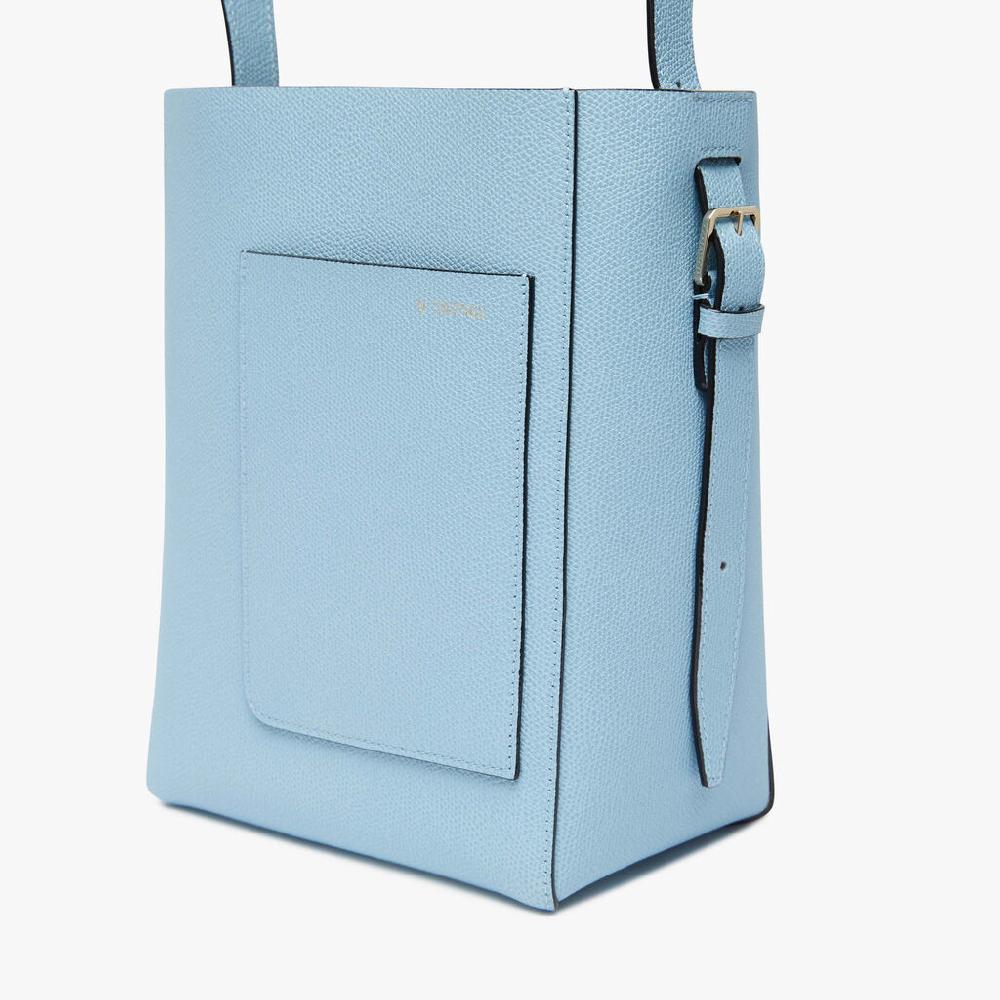 Valextra Borsa a secchiello da Donna Mini in Pelle Blu | Valextra Soft Saldi