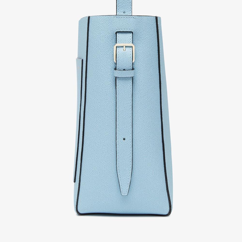 Valextra Borsa a secchiello da Donna Mini in Pelle Blu | Valextra Soft Saldi