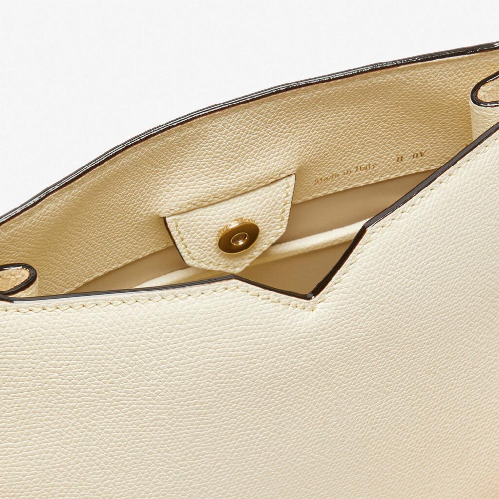 Valextra Borsa a spalla Mini in Pelle Bianca | Valextra Hobo Offerte