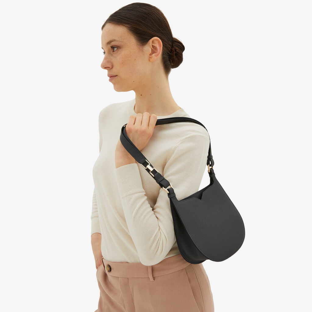 Valextra Borsa weekend Mini da Donna in Pelle Grigia | Valextra Hobo Vendita Economica