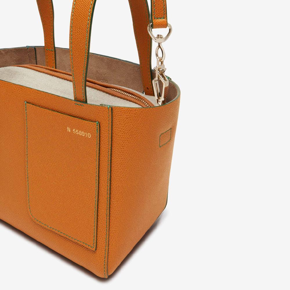 Valextra Borsa Secchiello da Donna in Pelle Marrone rigida | Valextra Soft Saldi Di Fabbrica