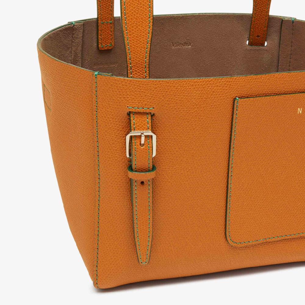 Valextra Borsa Secchiello da Donna in Pelle Marrone rigida | Valextra Soft Saldi Di Fabbrica