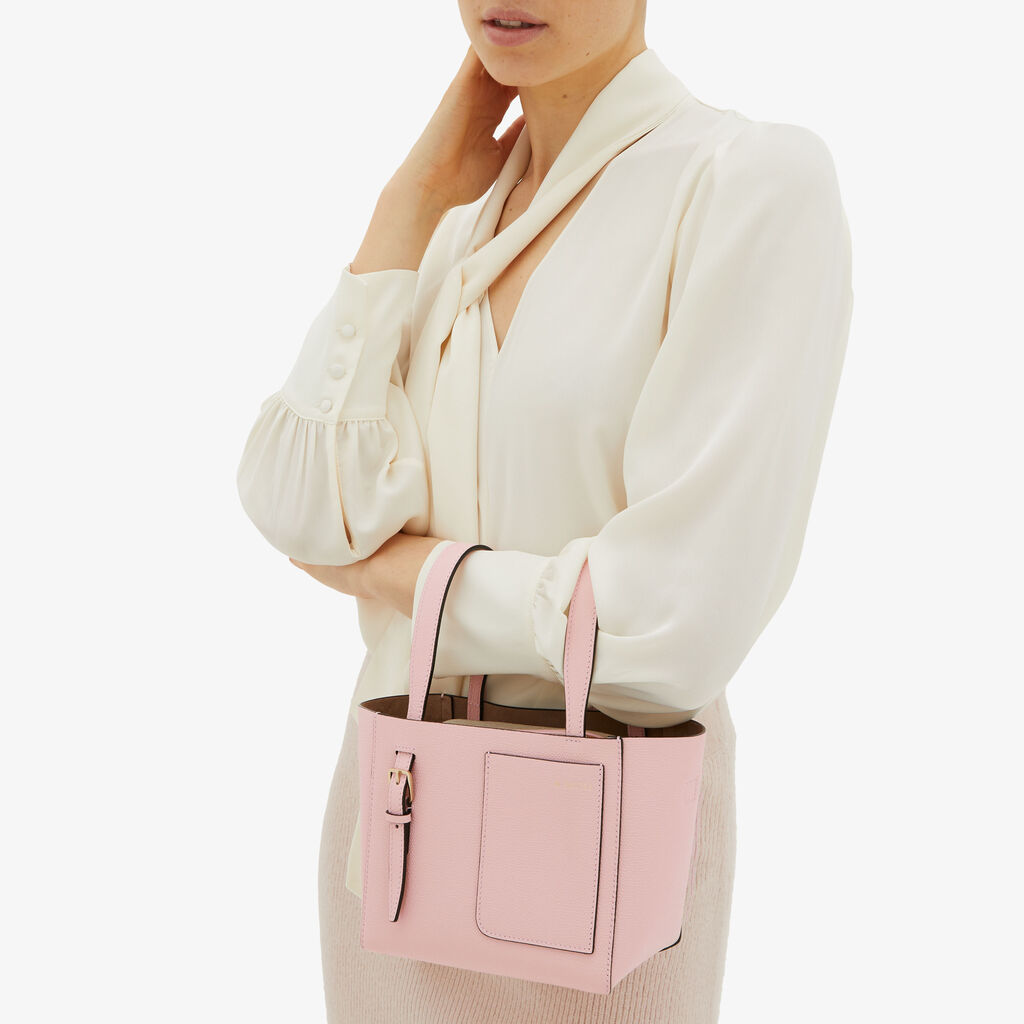 Valextra Borsa Secchiello da Donna di Lusso in Pelle Rosa | Valextra Soft I Più Venduti