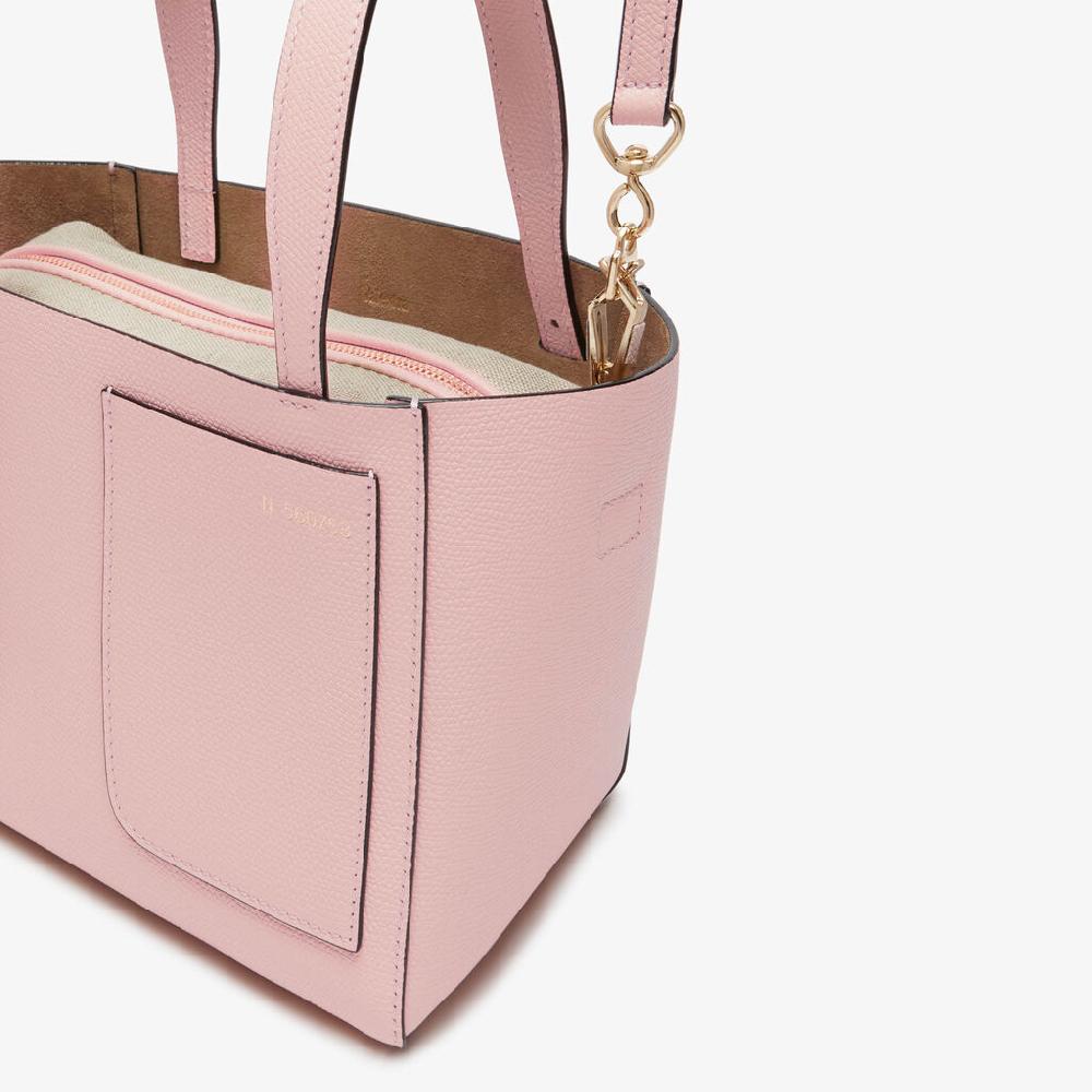 Valextra Borsa Secchiello da Donna di Lusso in Pelle Rosa | Valextra Soft I Più Venduti