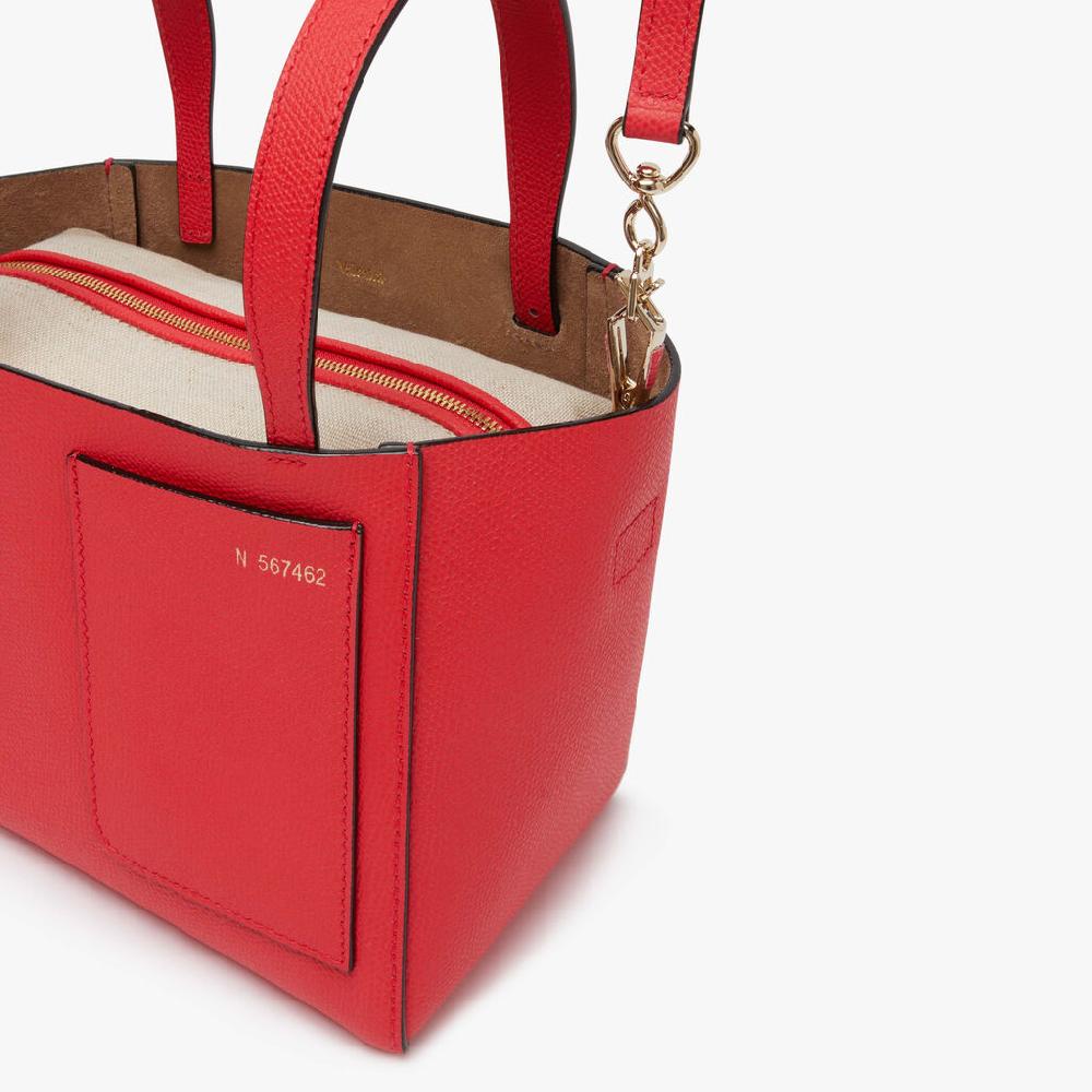 Valextra Borsa a secchiello da Donna in Pelle Rossa | Valextra Soft Vendite Flash