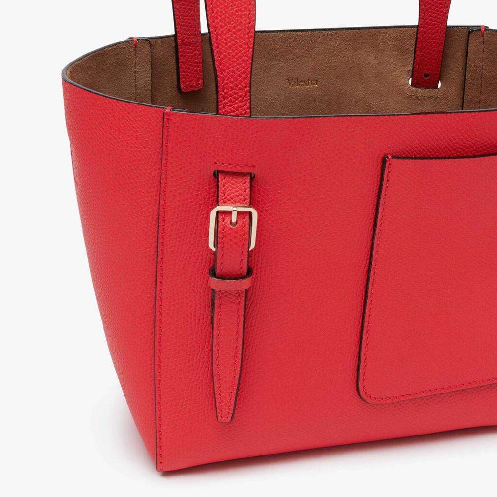 Valextra Borsa a secchiello da Donna in Pelle Rossa | Valextra Soft Vendite Flash