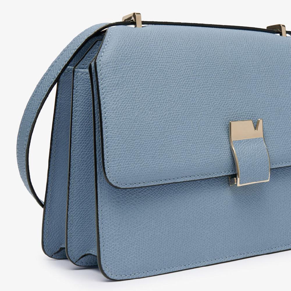 Valextra Borsa tracolla da Donna di Lusso in Pelle Azzurra | Valextra In Saldo