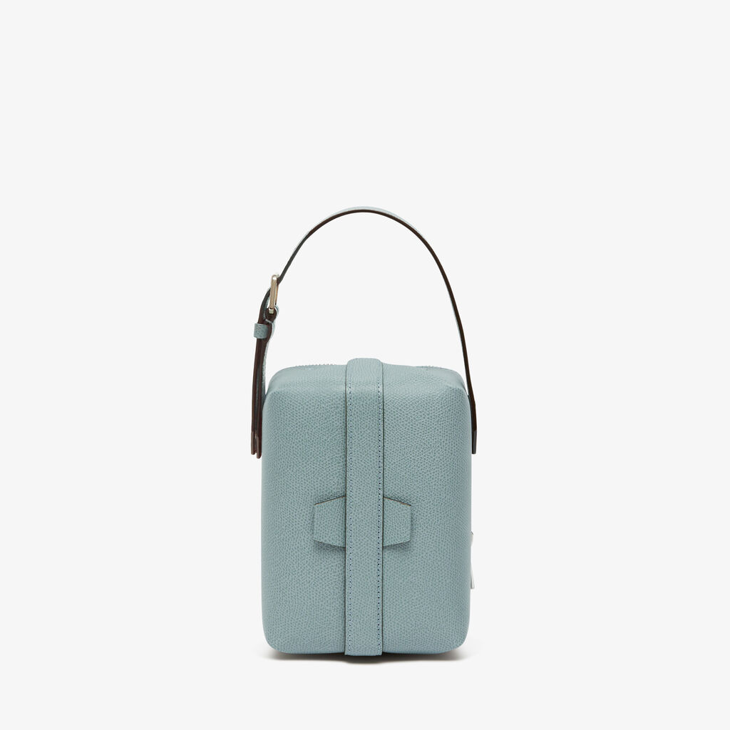 Valextra Valextra Tric Trac: Borsa a mano Mini in Pelle Blu Offerta speciale