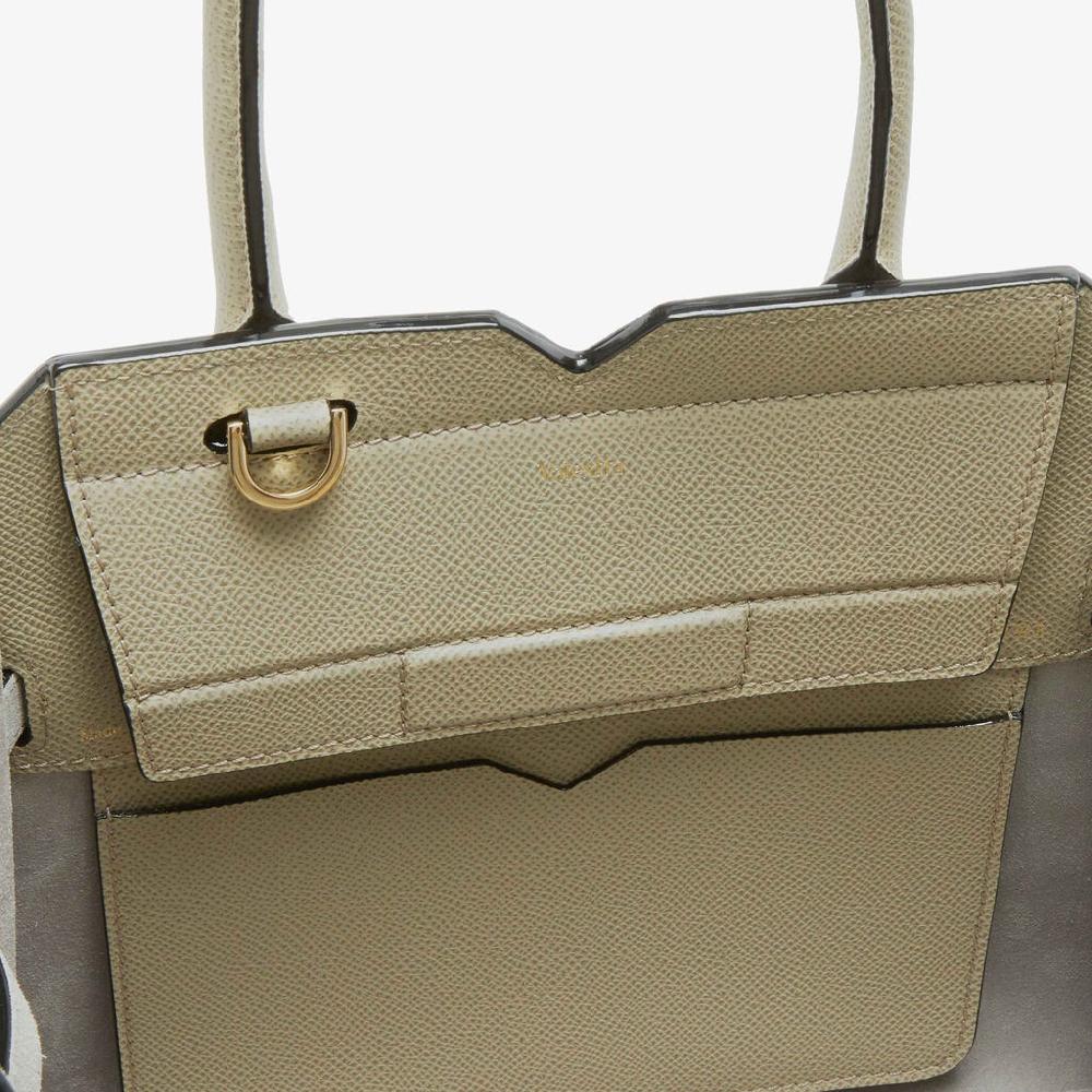 Valextra Borsa a due manici Donna Mini in Pelle Verde tundra | Valextra Grande vendita