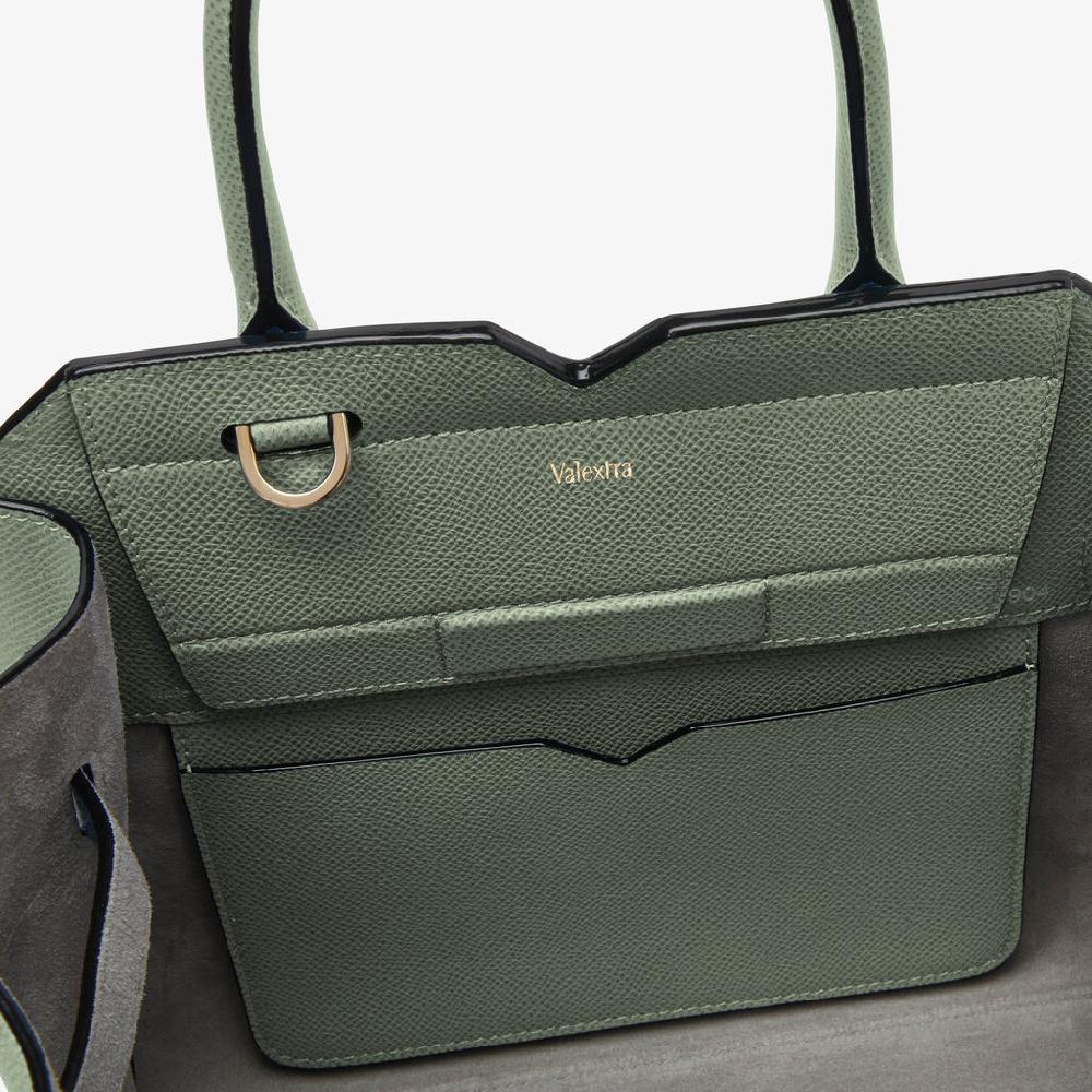 Valextra Borsa due manici da Donna in Pelle Verde di Lusso | Valextra Flash Sale