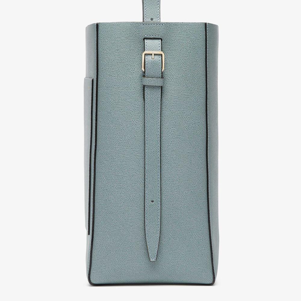 Valextra Borsa a secchiello da Donna in Pelle Azzurra | Valextra Soft Fornitura limitata