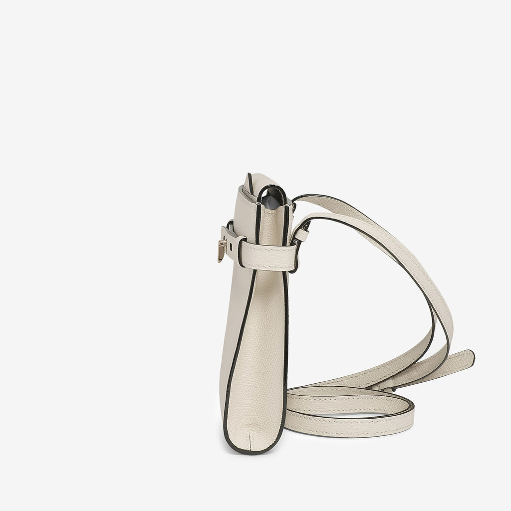 Valextra Borsa a tracolla Micro in Pelle Bianca | Valextra Brera Shopping online