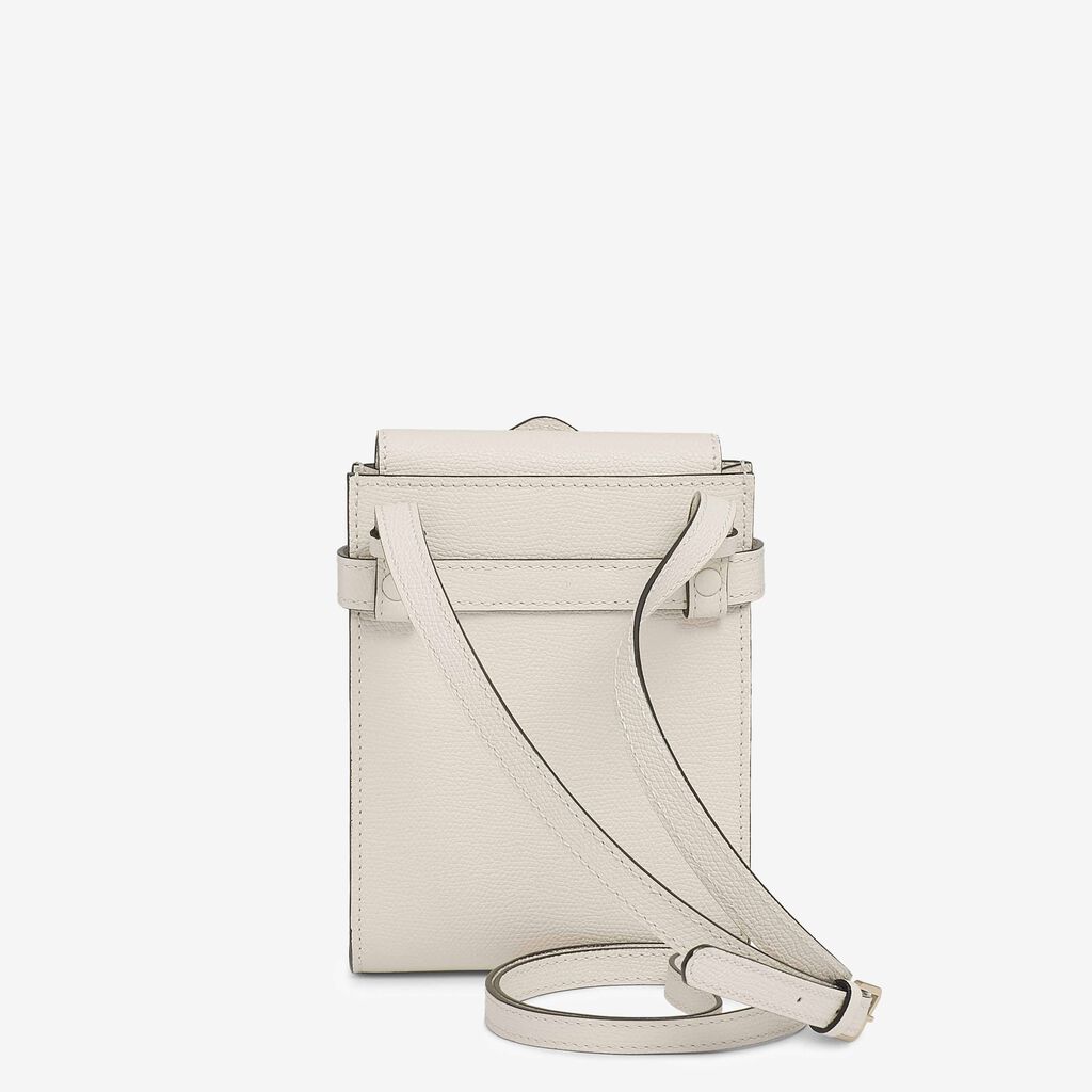 Valextra Borsa a tracolla Micro in Pelle Bianca | Valextra Brera Shopping online