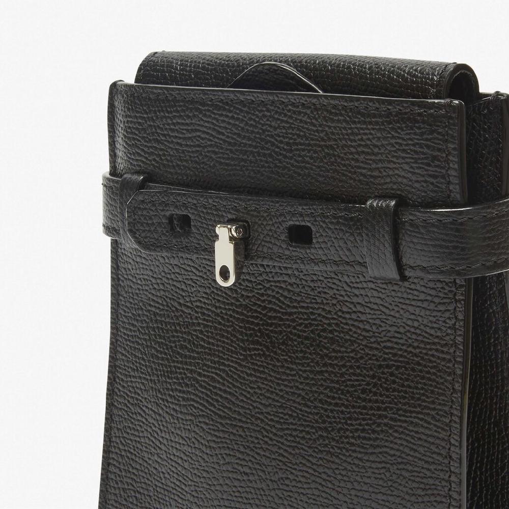 Valextra Borsa a tracolla slim Micro in Pelle Nera | Valextra Brera Offerta esclusiva