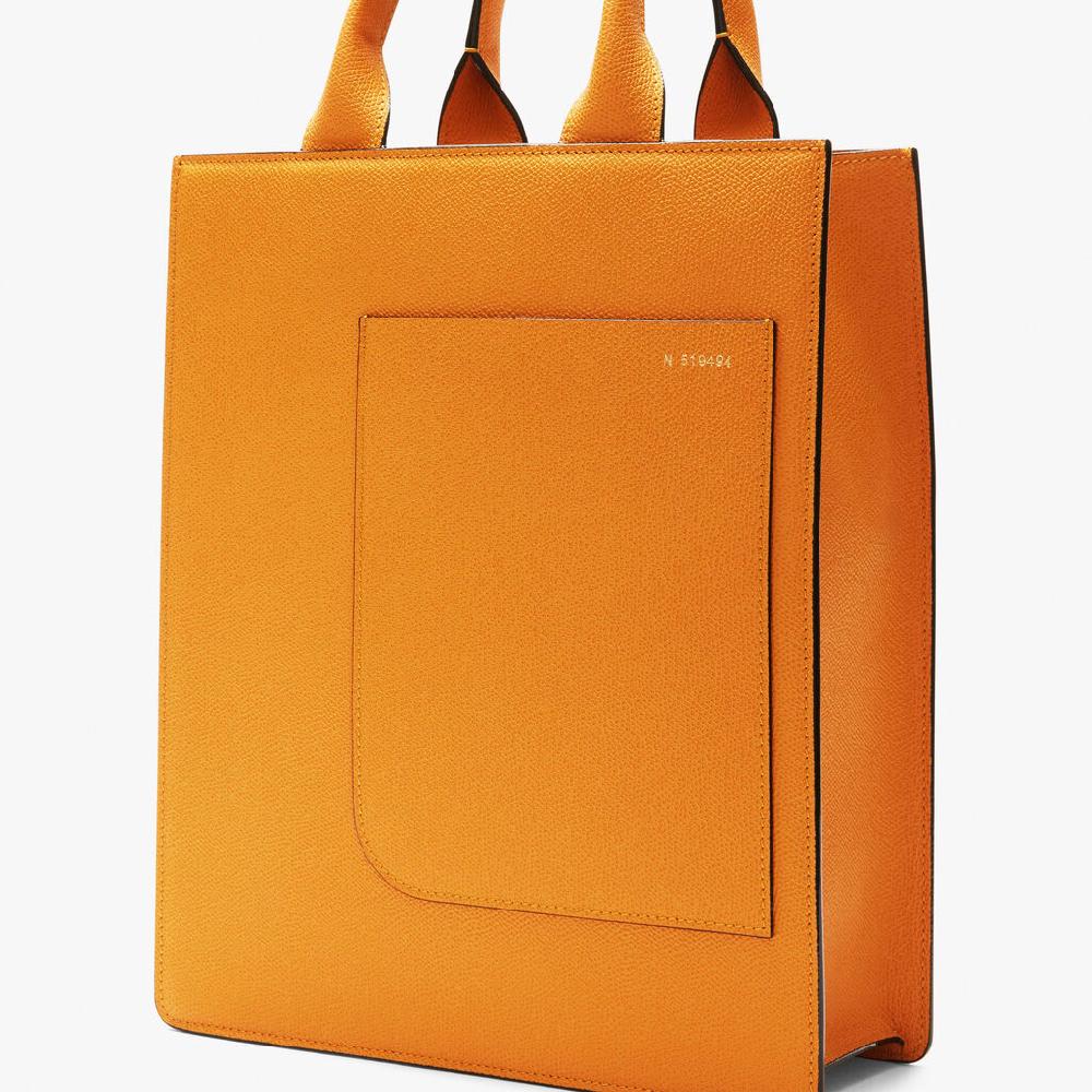 Valextra Borsetta Tote Mini versatile in Pelle Gialla | Valextra Boxy Cyber Monday