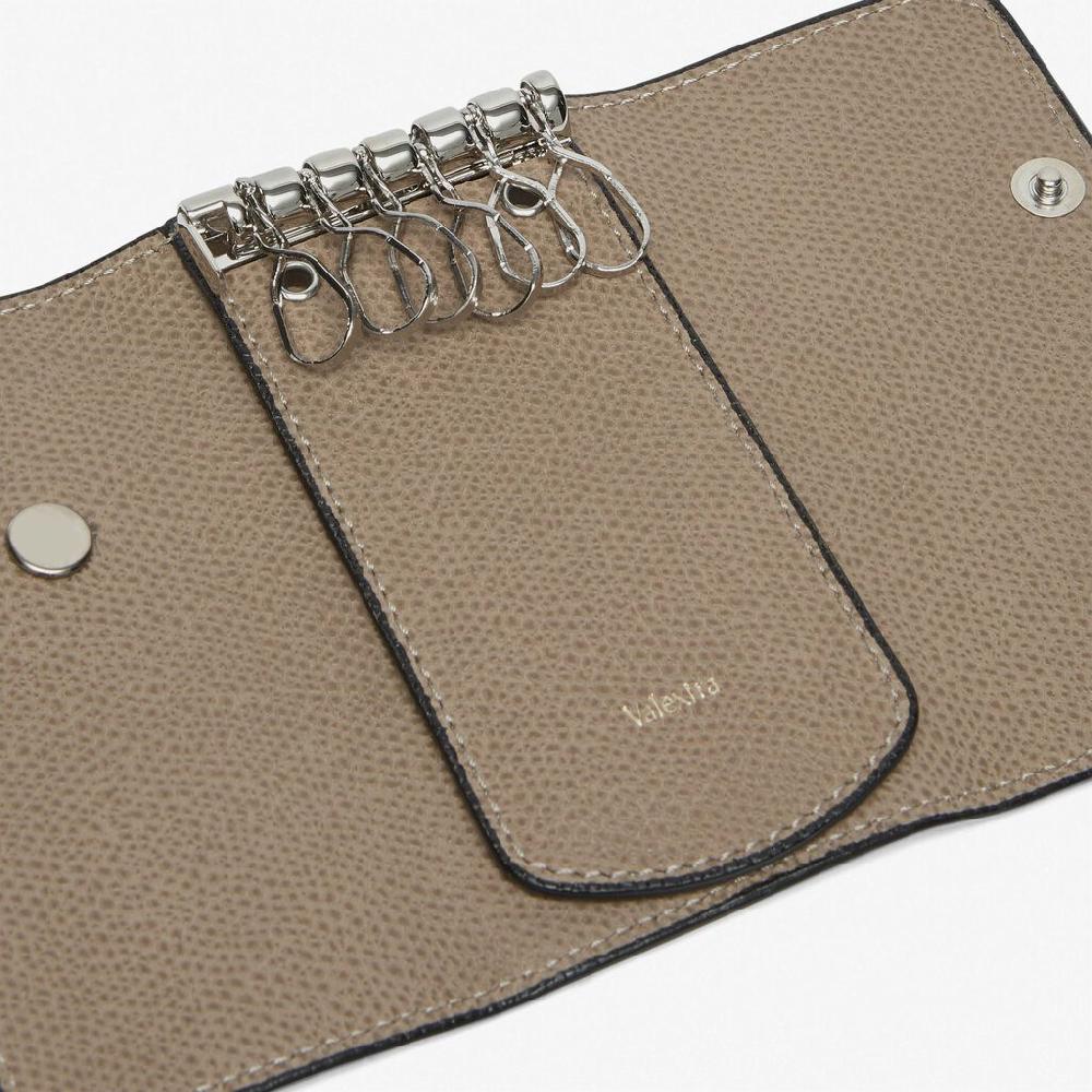 Valextra Portachiavi in Pelle Marrone Tortora | Valextra Offerta per la Festa della Mamma