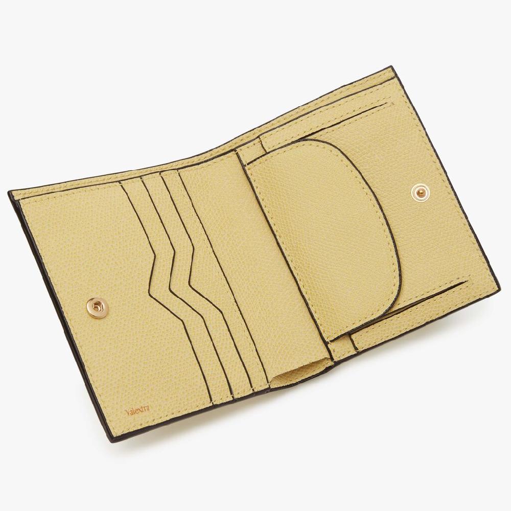 Valextra Portafoglio da Donna di Lusso in Pelle Gialla | Valextra Offerta San Valentino