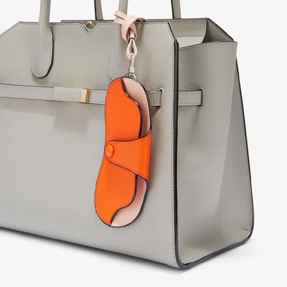 Valextra Custodia occhiali di Lusso in Pelle Arancione e Rosa | Valextra Offerta Anniversario